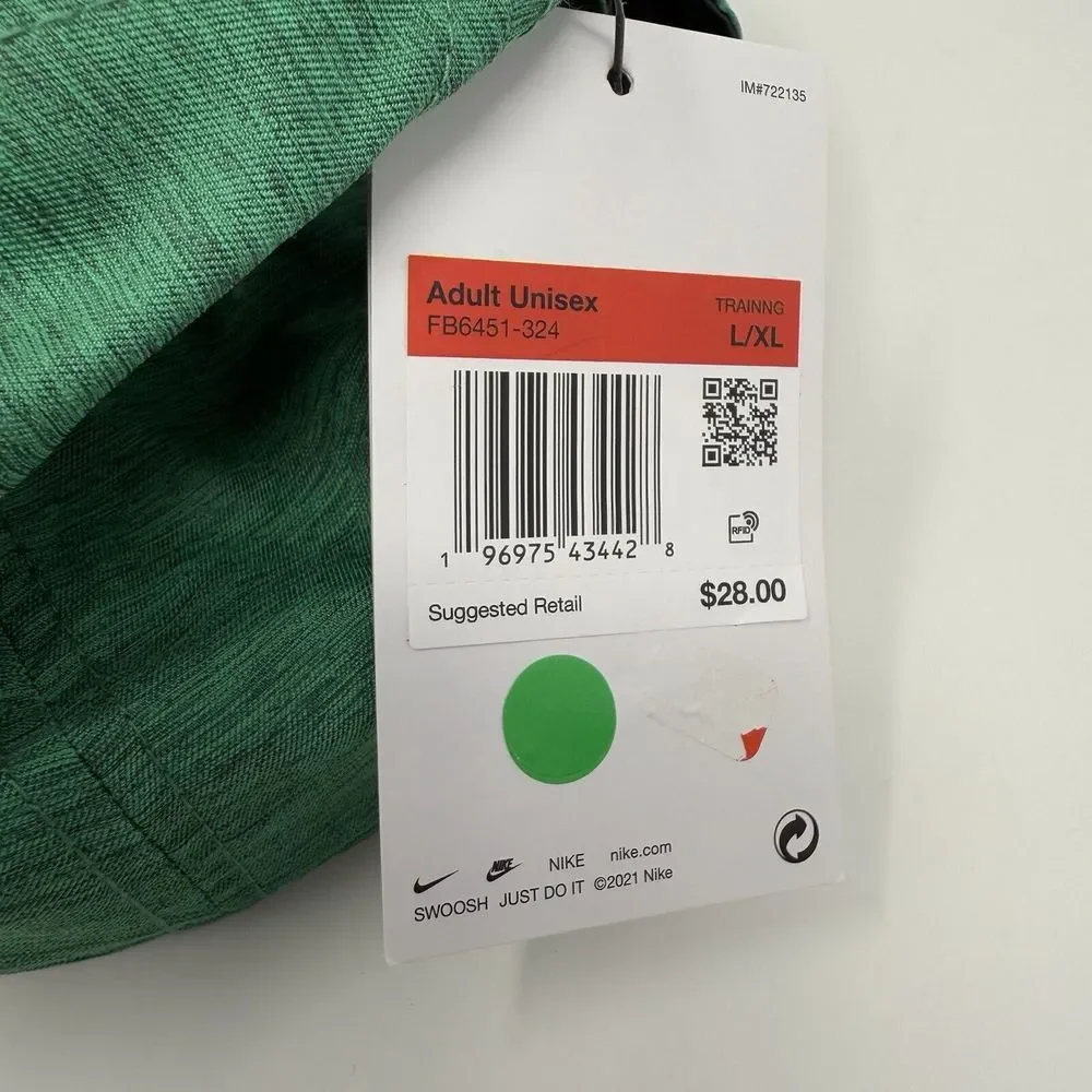 Nike Club Cap Size L/XL Green Adjustable Strapback Swoosh Structured Hat FB6451